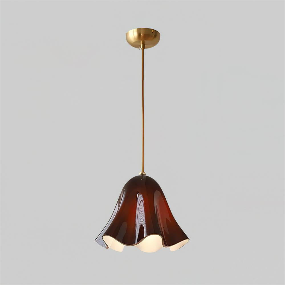 Bellina Artistic Glass Pendant Light - Modern Bloom Inspired Hanging Ceiling Lamp