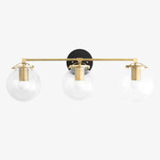 Glorica Glass 3 Shade Globe Vanity Light - Soft Bathroom Light Fixture