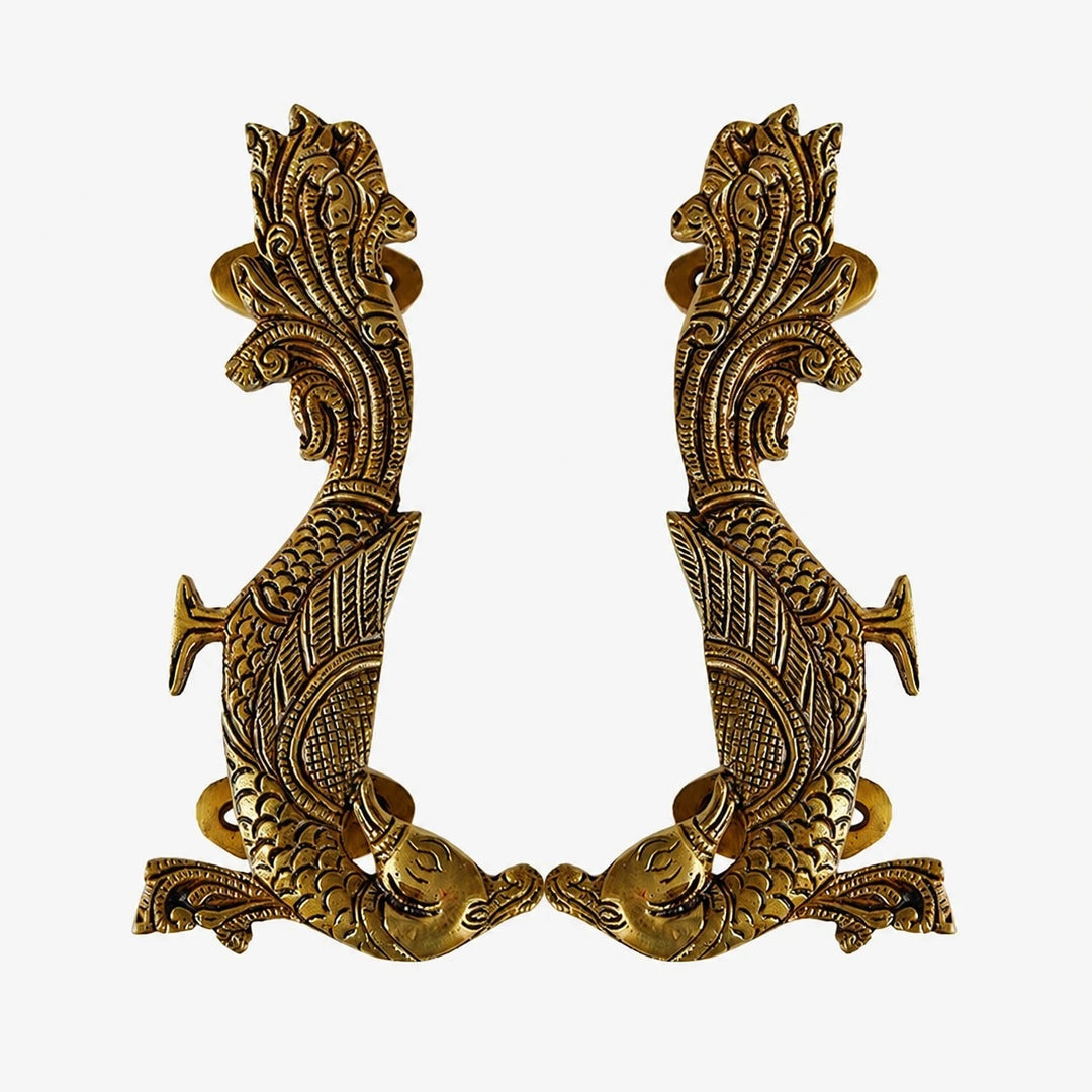 Handcrafted Brass Animal Door Handles 10