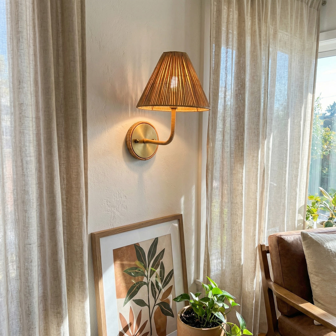 Welanery Lampe Murale Rustique Aspect Tissé Texturé - Éclairage d'Accent pour Salon