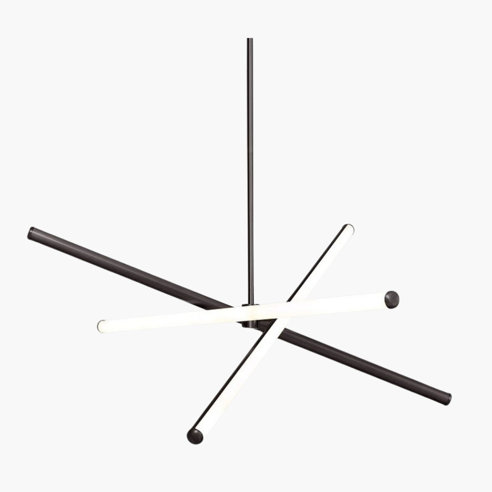 Voro Minimalist Chrome Light Rods - LED Semi-Flush Mount Ceiling Light