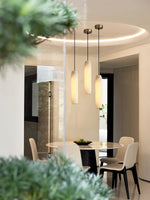 Load image into Gallery viewer, Alabaster Flute Pendant Light