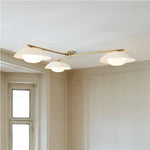 Load image into Gallery viewer, Elorina 3-Light Flush Mount Glass/Metal Ceiling Light - A Stylish Fixture for Modern Spaces
