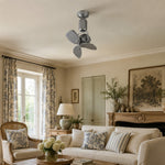 Load image into Gallery viewer, Compact ceiling fan in a classic living room with cream sofa