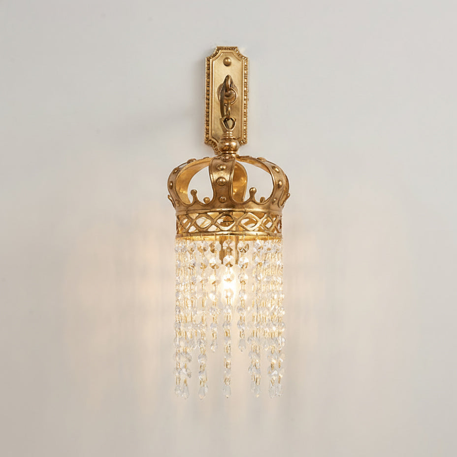 Lampe murale couronne en laiton Timon