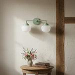 Load image into Gallery viewer, Opalume Glass Vanity Light - Vintage Inspired Bathroom Wall Lighting
