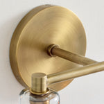 Load image into Gallery viewer, Glavira Recycled Glass Double Sconce - Indoor Brass Wall Lighting
