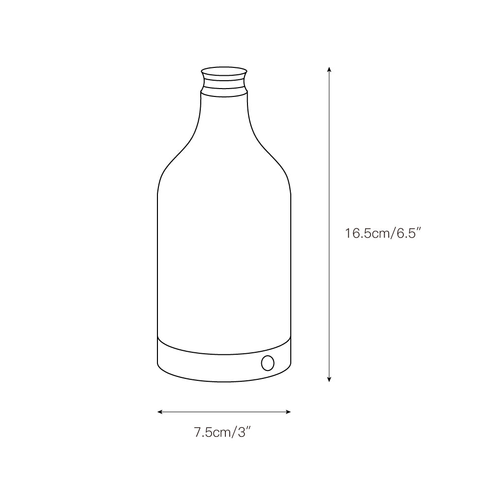 Lampe de table en albâtre bouteille de vin (batterie intégrée)
