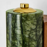 Cargar imagen en el visor de la Galería, Green jade texture and brass metal top detail