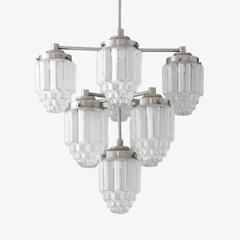 Tierlux Glass Multi-Tiered Glass Modern Pendant for Living & Dining