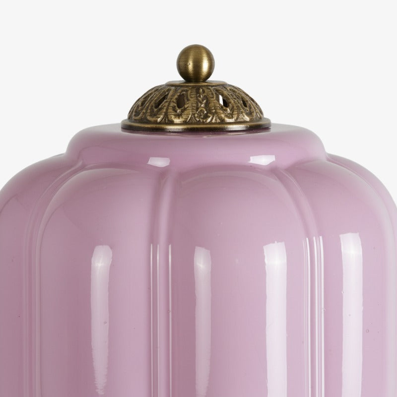 Eloise Strukturierte Glas-Kürbis-inspirierte Stehlampe - Organische Kunstfertigkeit und Retro-Stil für Wohnzimmer