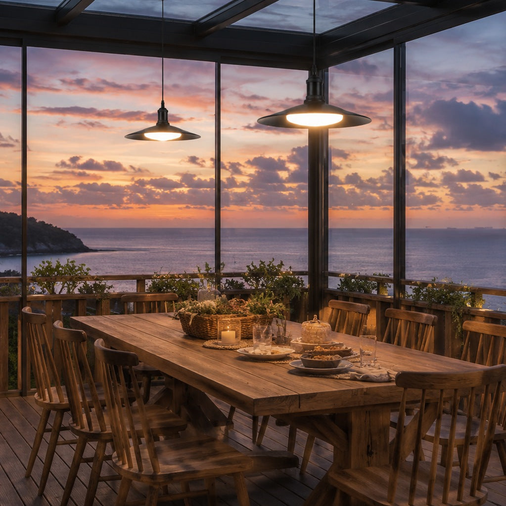 Leviaxa Outdoor Metal Pendant and Ceiling Light