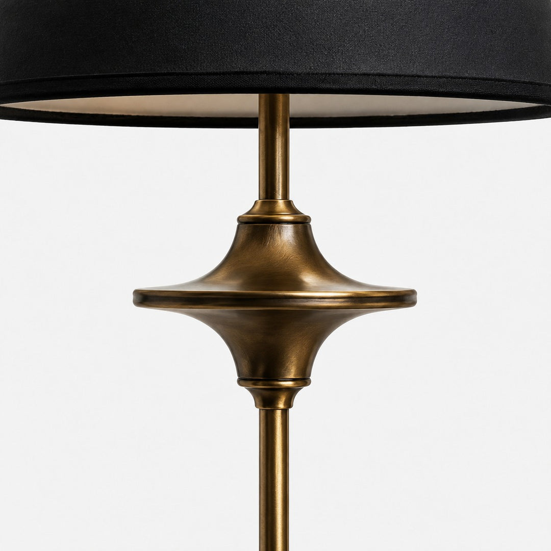 Vintage Stoffschirm Stehlampe