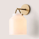 Load image into Gallery viewer, Hanton Modern Minimalist Brass and Glass Sconce – Damp Rated for Bathrooms
