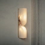 Bild in die Galerieansicht laden, Rechteckige Alabaster-Wandleuchte