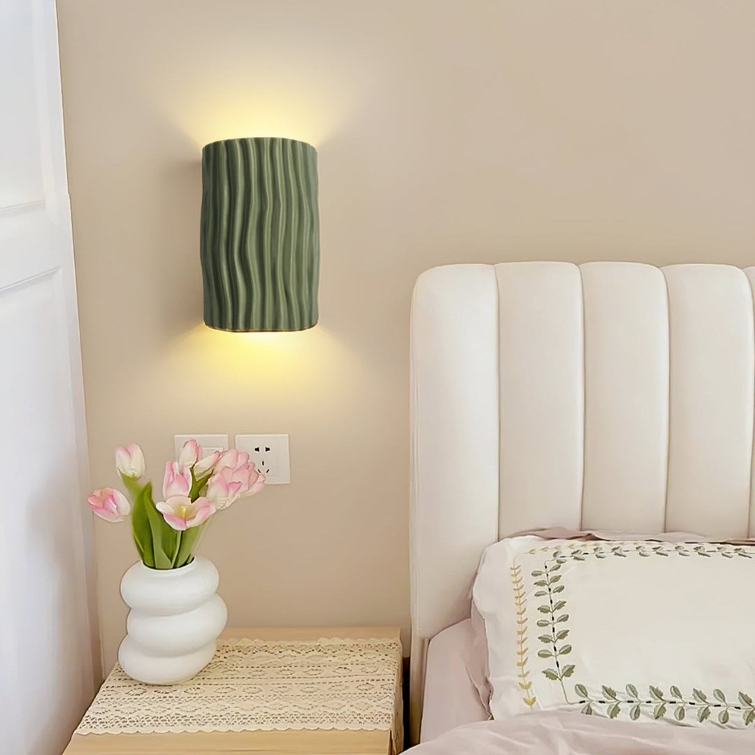 Luz de Pared de Resina Japandi Curva Claridad
