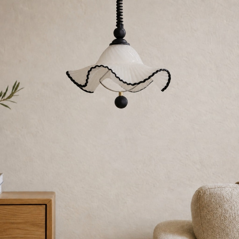 Cazelle French Vintage Wave Pendant Light – Soft Ambient Pendant Lamp for Interiors