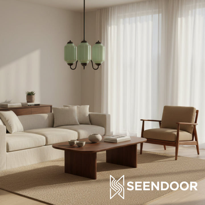 Eloise Vintage Glass Chandelier - Milk Glass Home Accent