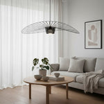 Afbeelding laden in galerijweergave, Spirava Moderne Stro Hanglamp – Minimalistische Sculpturale Plafondlamp voor Woonkamer N50