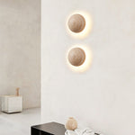 Cargar imagen en el visor de la Galería, Aplique de Pared Redondo de Travertino Amber Loft