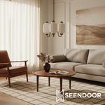 Load image into Gallery viewer, Eloise Vintage Glass Chandelier - Milk Glass Home Accent
