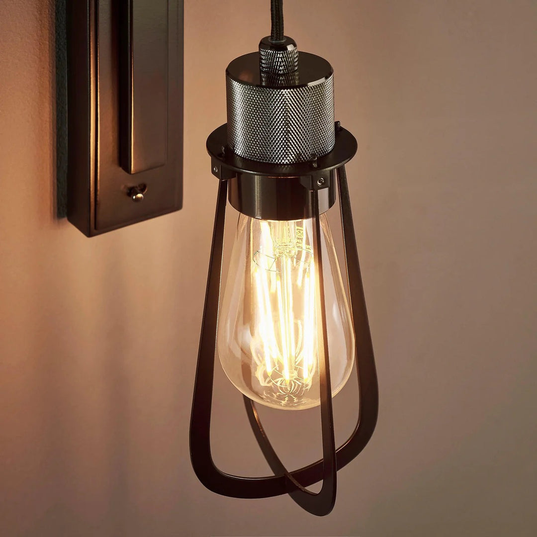 Readium Industrieel Metalen Wandlamp - Moderne Tuimelschakelaar voor Woonkamer en Studiekamer