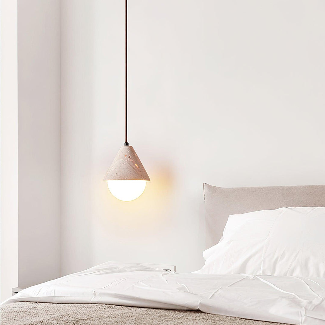 Lampa Wisząca z Trawertynu