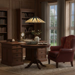 Afbeelding laden in galerijweergave, TF Dark Star Tiffany-hanger – glas-in-lood geometrisch ontwerp plafondlamp voor woonkamers