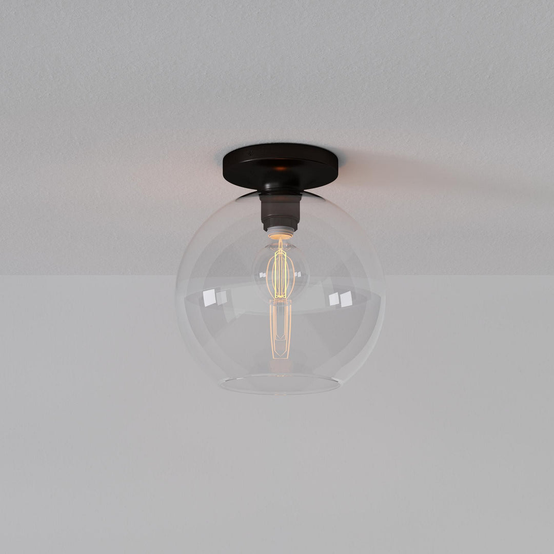 Selvion Modern Globe Pendant Light - Damp-Rated Bathroom Lighting - Luxe Glass Shade