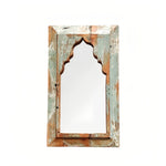 Carica l'immagine nella visualizzazione Galleria, Rustic Carved Wood Arch Wall Mirror image 11