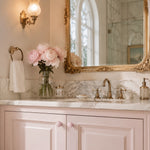 Cargar imagen en el visor de la Galería, Blush pink cabinet knobs in a bathroom