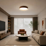 Cargar imagen en el visor de la Galería, Wabi-Sabi Wood Color LED Flush Mount Ceiling Light