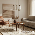 Load image into Gallery viewer, Eloise Vintage Glass Chandelier - Milk Glass Home Accent
