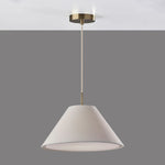Load image into Gallery viewer, Lorvion Linen Drum Shade Flush Mount &amp; Pendant - Antique Brass Ceiling Light
