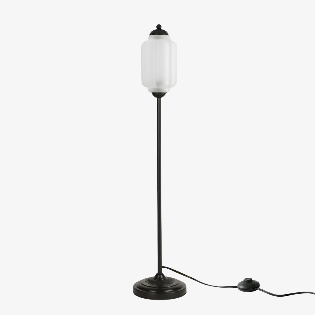 Eloise Strukturierte Glas-Kürbis-inspirierte Stehlampe - Organische Kunstfertigkeit und Retro-Stil für Wohnzimmer