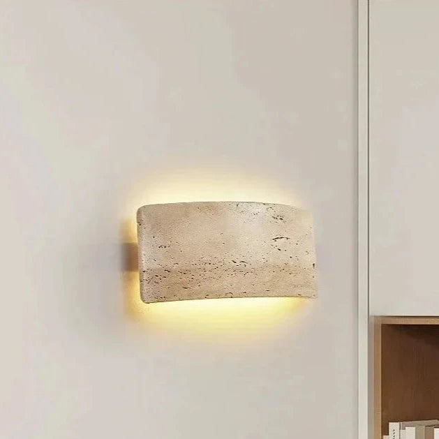 Luz de Pared Exterior Moderna de Travertino IP65 Impermeable