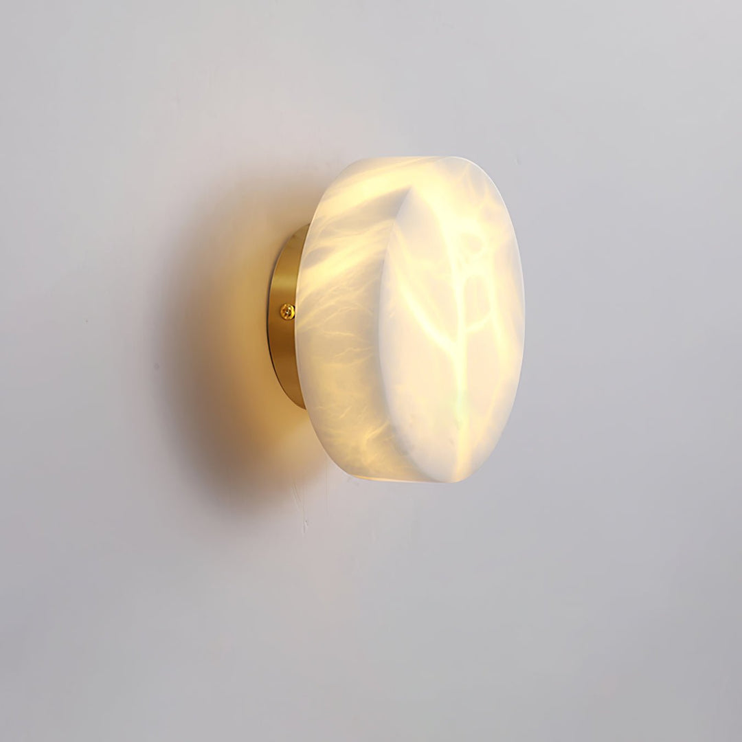 Zylindrische Alabaster Wandleuchte