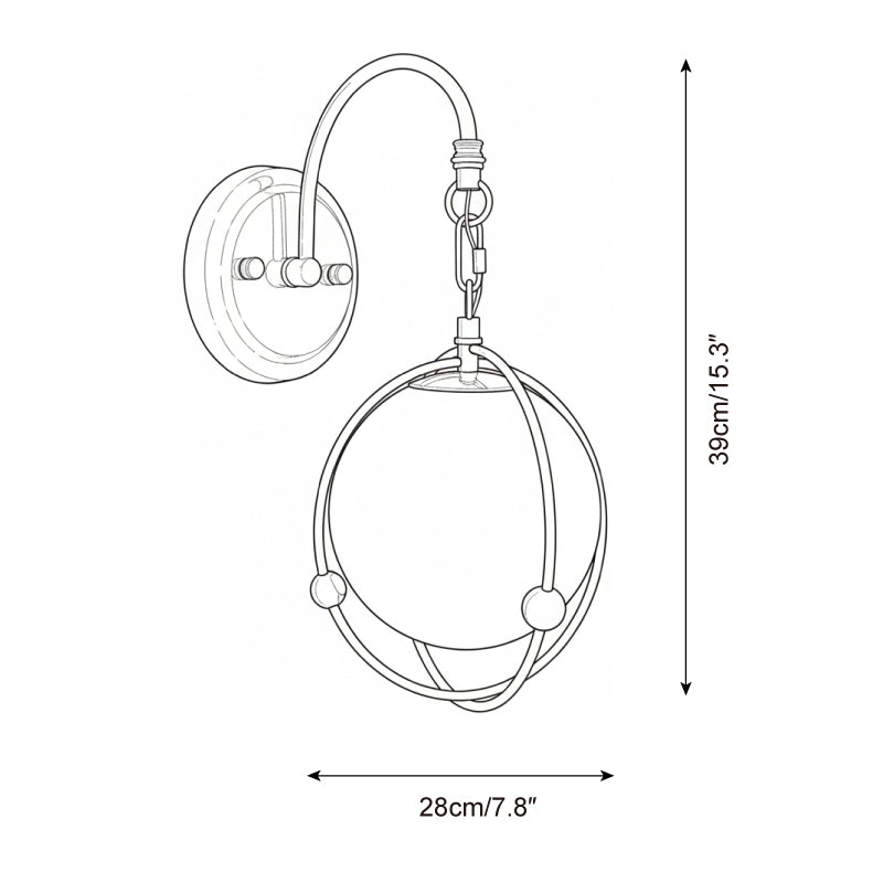 Saturn Hoop Wandleuchte