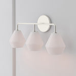 Load image into Gallery viewer, Merin Multi Head Dressing Table Wall Lamp - Metal And Glass Sculptural Lamp
