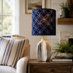 Cargar imagen en el visor de la Galería, Blue Botanical Ceramic Table Lamp