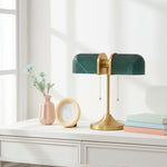 Load image into Gallery viewer, Aurebron Fluted Glass Table Lamp - Modern Decorative Metal Base Table Lamp for Living Room