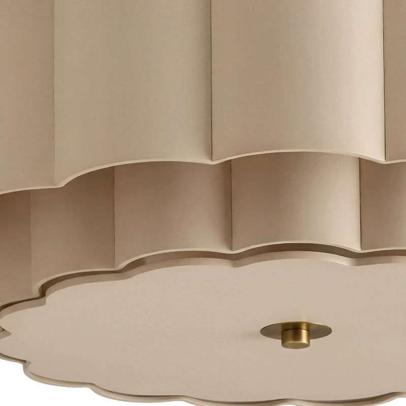 Velune Plafonnier Rétro en Tissu Fleur - Lampe de Plafond Style Vintage pour Salle à Manger et Couloirs