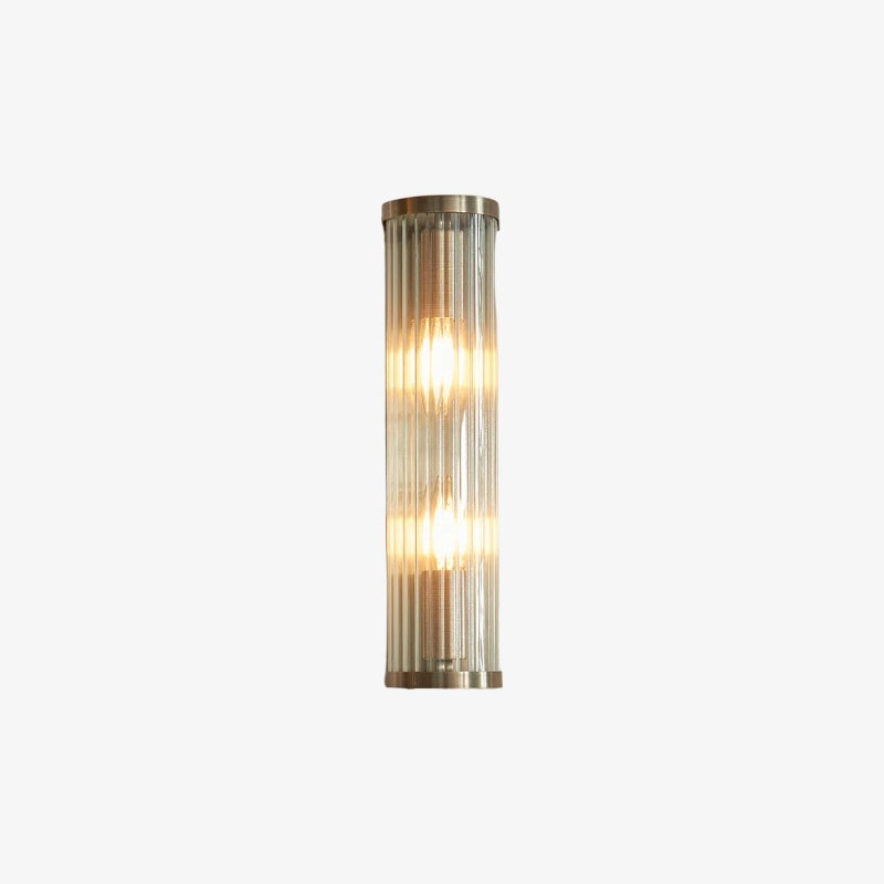RibGlow Art Deco gerippte Glas-Wandleuchte – Vintage-inspirierte Wandlampe für Wohnzimmer