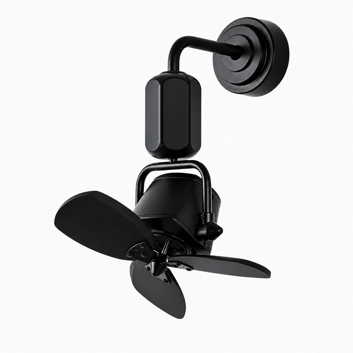 Adjustable compact fan in black