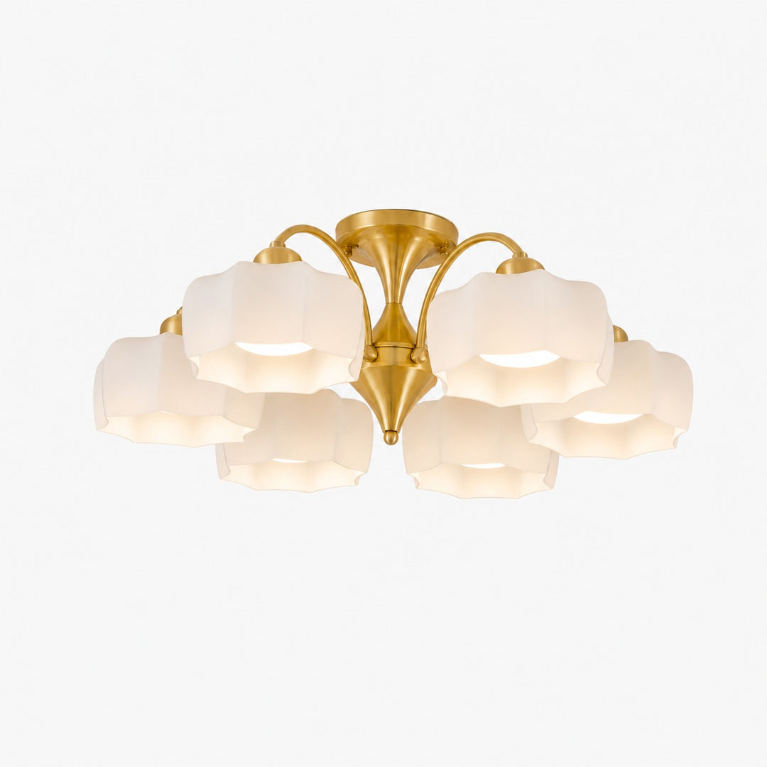 Arden florale plafondlamp van glas