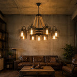 Cargar imagen en el visor de la Galería, Rustic farmhouse rope chandelier