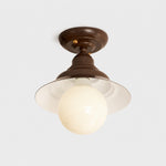 Afbeelding laden in galerijweergave, Vintage metalen plafondlamp