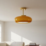 Afbeelding laden in galerijweergave, Bauvia Moderne Ronde Glazen Plafondlamp Schone Bauhaus Look Comfortabele Sfeerverlichting N63