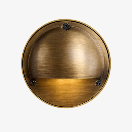 Ardelume Lámpara de Pared Industrial de Latón - Aplique Interior Minimalista de Metal Envejecido para Dormitorio o Entrada