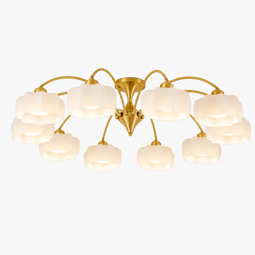 Arden florale plafondlamp van glas